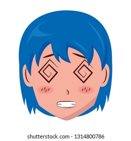 face girl anime manga comic