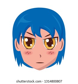 face girl anime manga comic