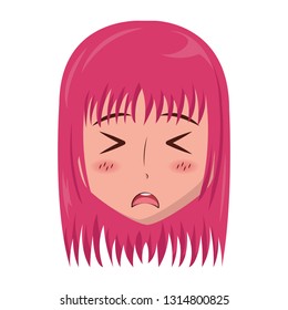 face girl anime manga comic