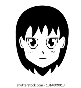 face girl anime manga comic