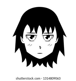 face girl anime manga comic