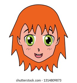face girl anime manga comic