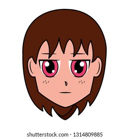 face girl anime manga comic