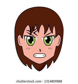 face girl anime manga comic