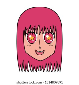 face girl anime manga comic
