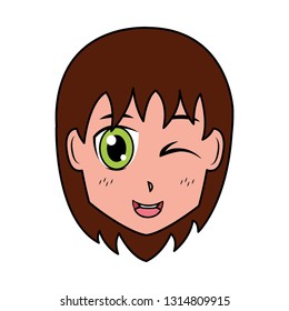 face girl anime manga comic