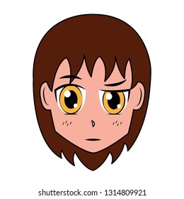 face girl anime manga comic