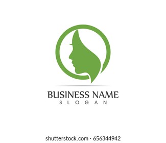 Face Girl Head Logo