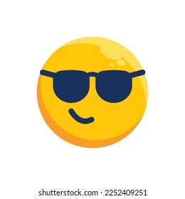 face glasses illustration with flat style