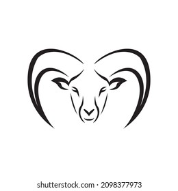 face goat pygmy logo vector design, illustration