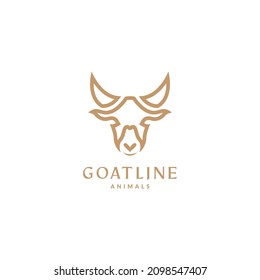 face goats lines modern logo symbol icon vector graphic design illustration idea creative