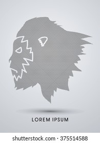 Face Gorilla designed using dots and spots graphic vector