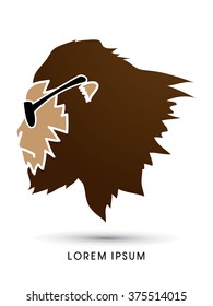 Face Gorilla with graphic vector