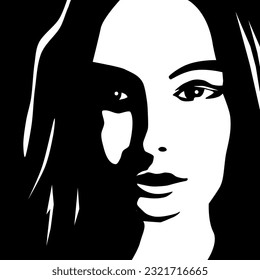 Face graphic for use as a template for flyer or for use in web design.