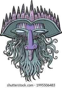 face of a great sage with a crown