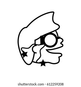 face guy happy outline