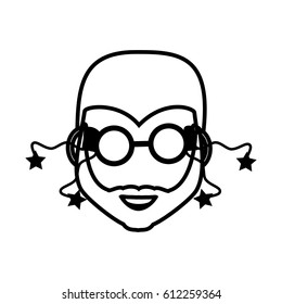face guy happy outline