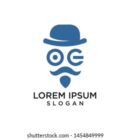 face of hacker logo template