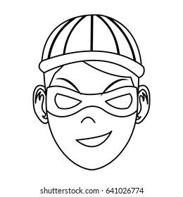 face hacker man character technology crime