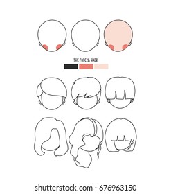 face and hair style, illustrator