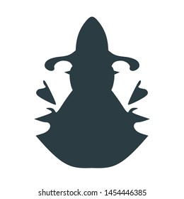Face half turn view. Elegant silhouette of a two female heads.