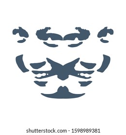 Face half turn view. Elegant silhouette of a two female heads.