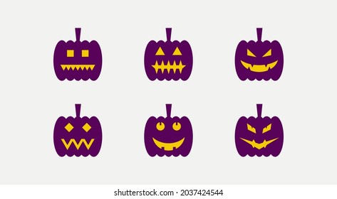 diseño del conjunto de calabazas de halloween