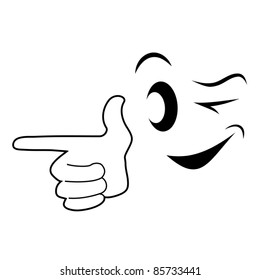 Face and hand pointing