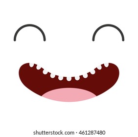 face happy emoticon icon vector isolated graphic