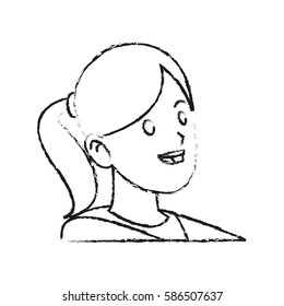 face of happy pretty woman icon image