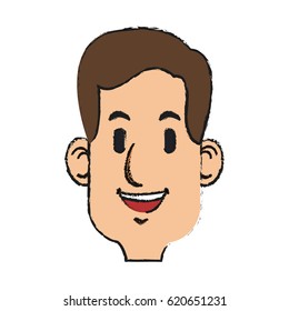 face of happy smiling man icon image 