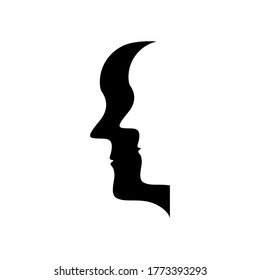 Plantilla de vector de icono de silueta de cabezal