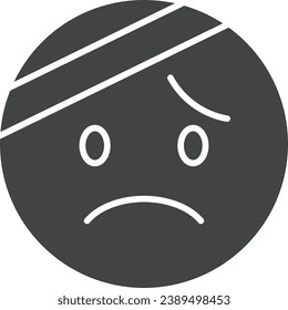 Face with Head-Bandage icon vector image. Suitable for mobile application web application and print media.