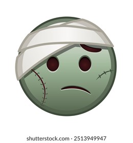 Face with head-bandage Large size of zombie halloween emoji