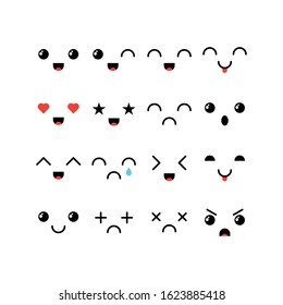 Face icon bundle. eye and mount icon