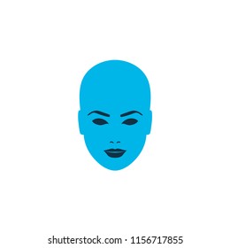 Face icon colored symbol. Premium quality isolated head element in trendy style.