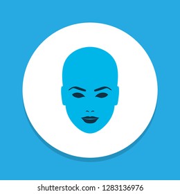 Face icon colored symbol. Premium quality isolated head element in trendy style.