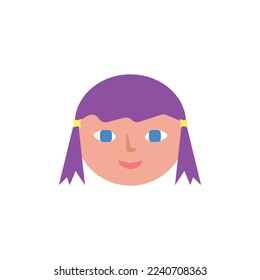 
Ilustración de diseño plano de icono de cara