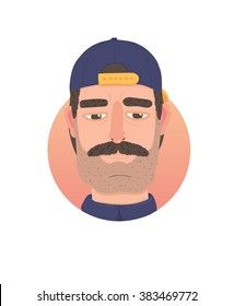 Face icon \ Flat design \ Simple \ Minimalism
