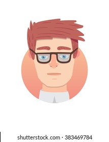 Face icon \ Flat design \ Simple \ Minimalism