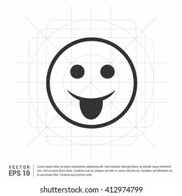 Face icon, Flat Smiley face icon.