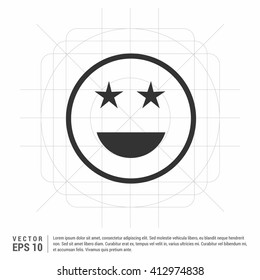 Face icon, Flat Smiley face icon.