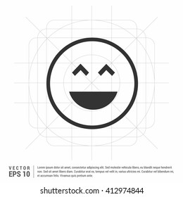 Face icon, Flat Smiley face icon.