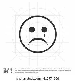 Face icon, Flat Smiley face icon.