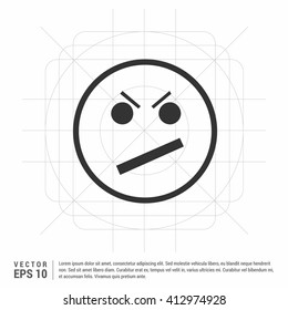 Face icon, Flat Smiley face icon.