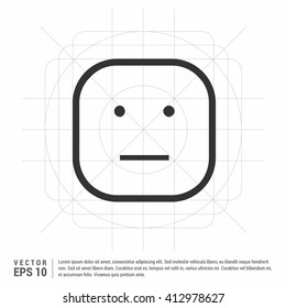 Face icon, Flat Smiley face icon.