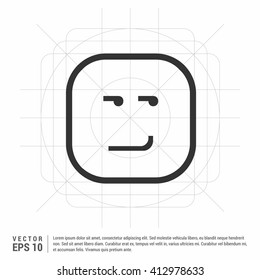 Face icon, Flat Smiley face icon.