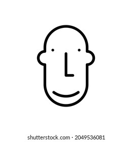 face icon, head icon vector illustration