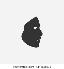 Face icon illustration,vector beautiful sign symbol