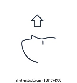 Face up icon. Isolated facial up and face up icon line style. Premium quality vector symbol drawing concept for your logo web mobile app UI design.